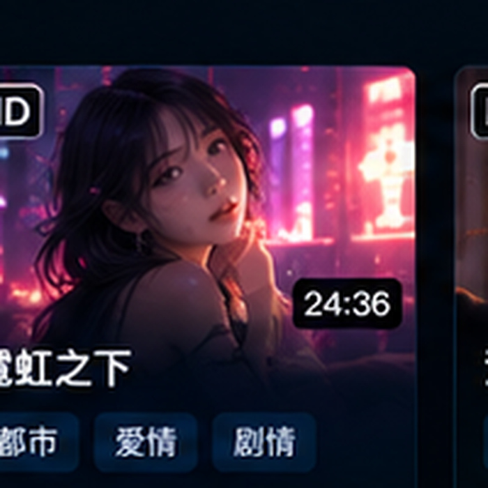 深夜网站霓虹之下示例